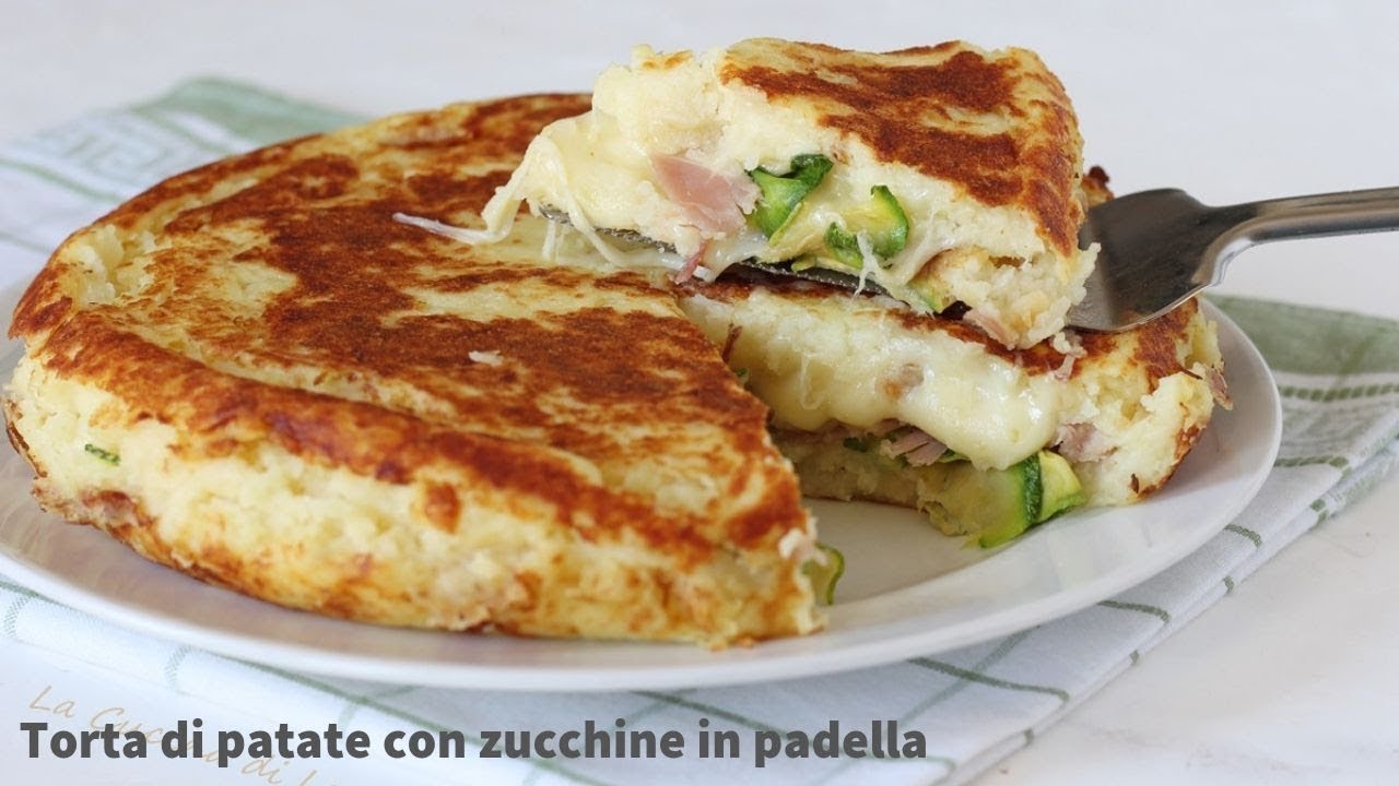 pizza di patate in padella